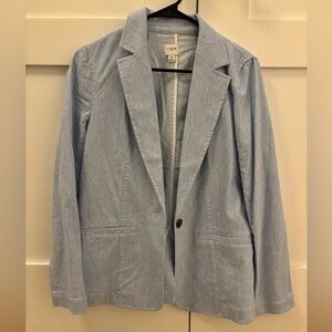 NWOT J. Crew blue and white striped blazer